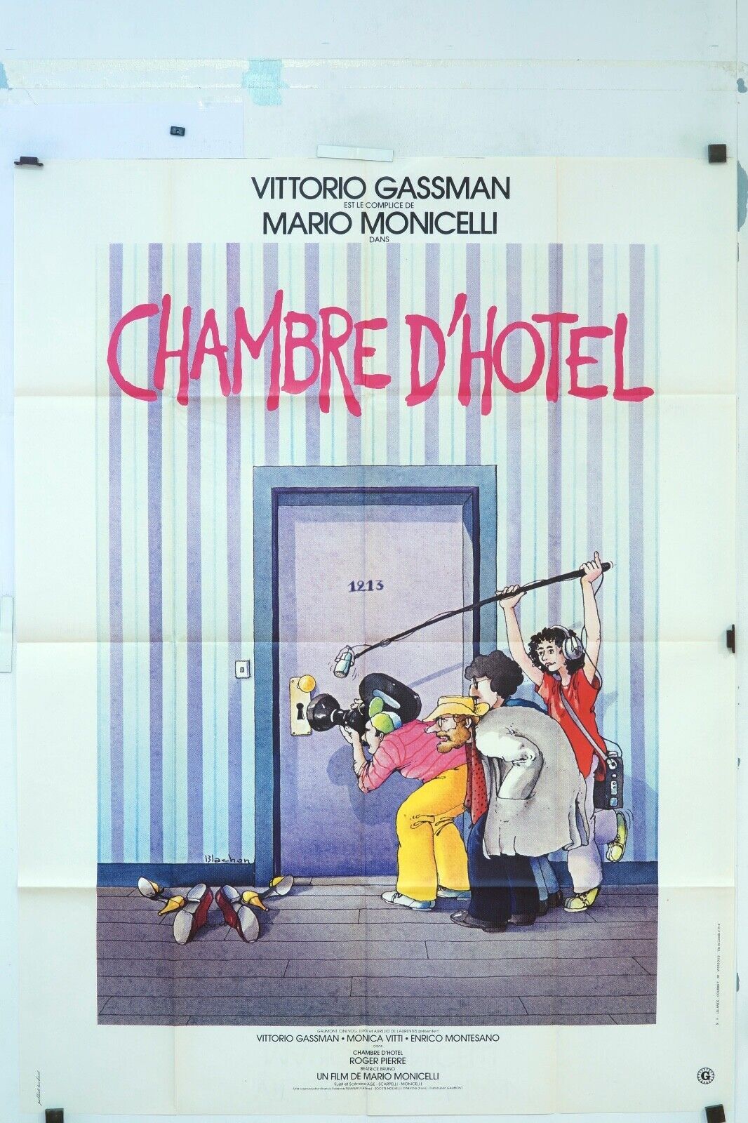 CHAMBRE D’HOTEL MOVIE POSTER ORIGINAL 120x160 VITTORIO GASSMAN