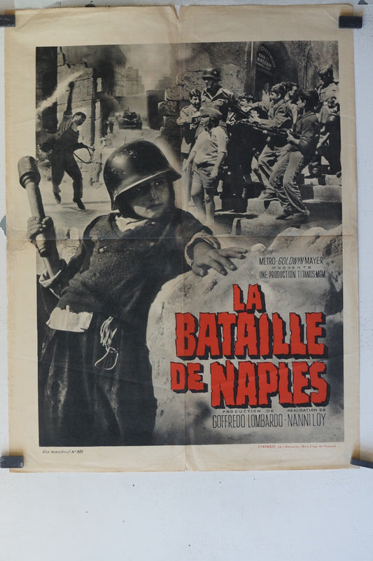  BATAILLE DE NAPLES (LA) POSTER ORIGINAL 60x80 Gian Maria Volontè,Georges Wilson