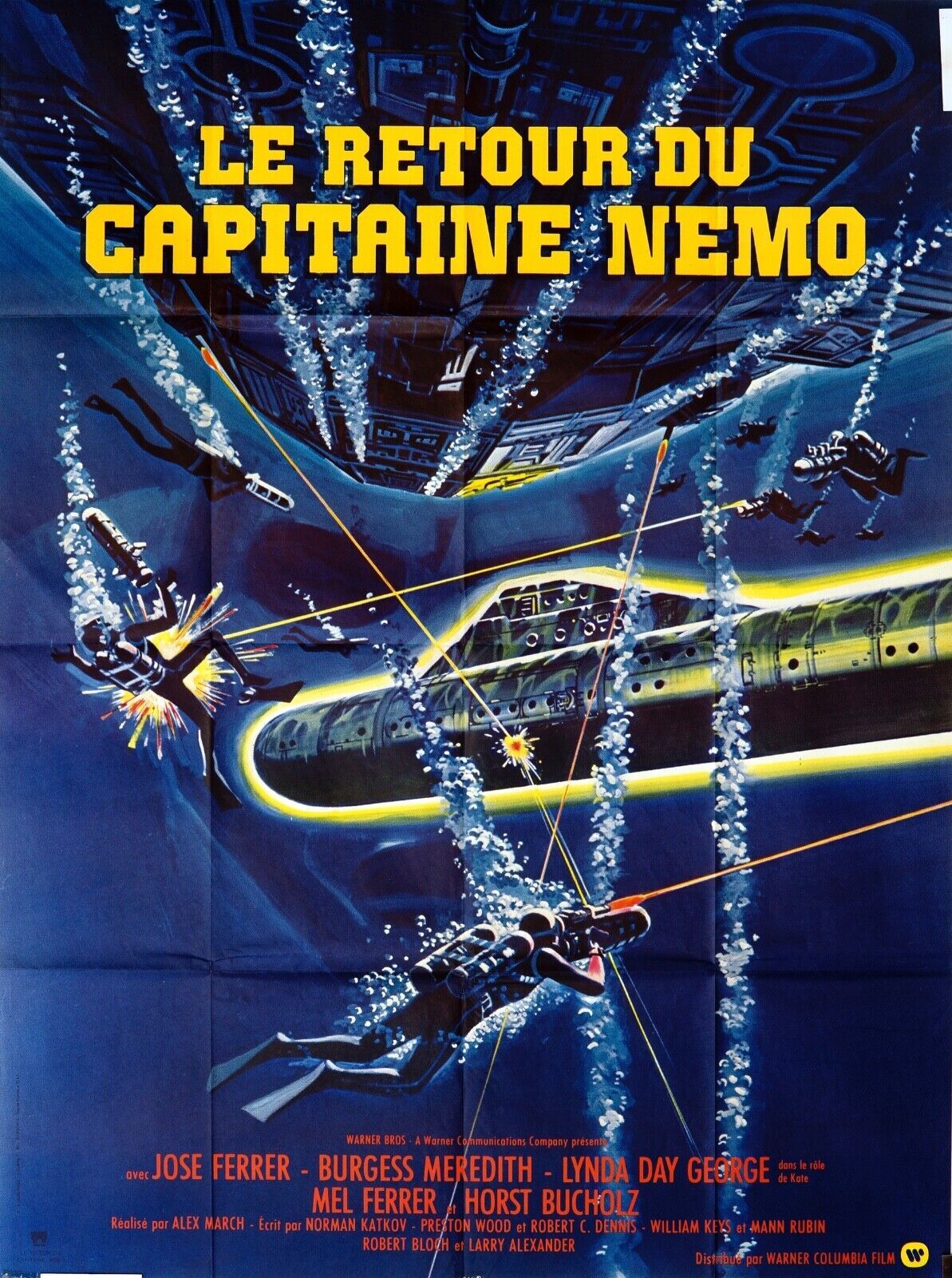 LE RETOUR DU CAPITAINE NEMO  ORIGINAL MOVIE POSTER 120x160 JOSE FERRER
