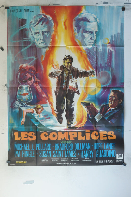 LES COMPLICES MOVIE POSTER ORIGINAL 120x160 MICHAEL J.POLLARD