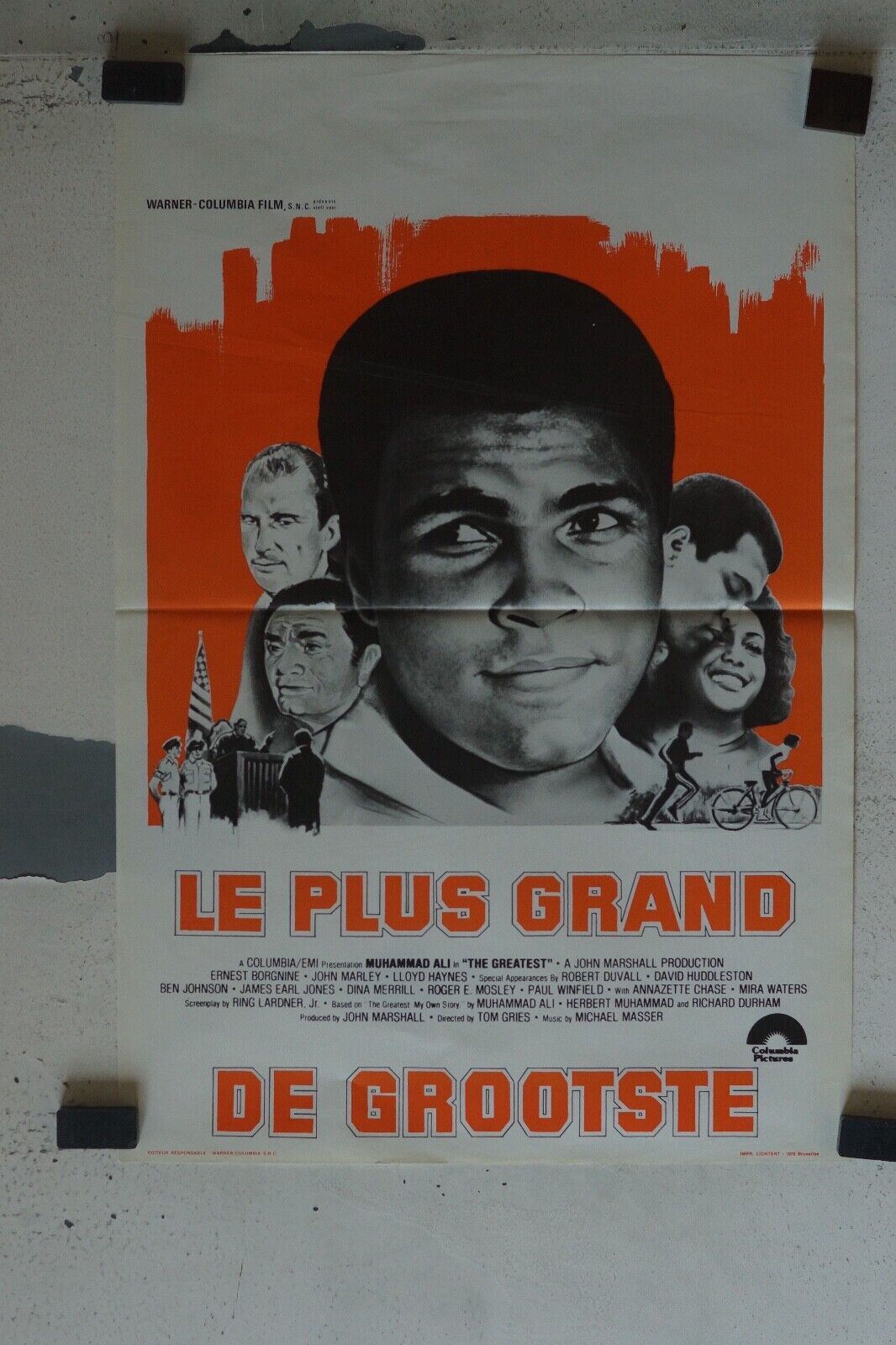 LE PLUS GRAND DE GROOTSE ORIGINAL MOVIE POSTER 55X37 ERNEST BORGNINE
