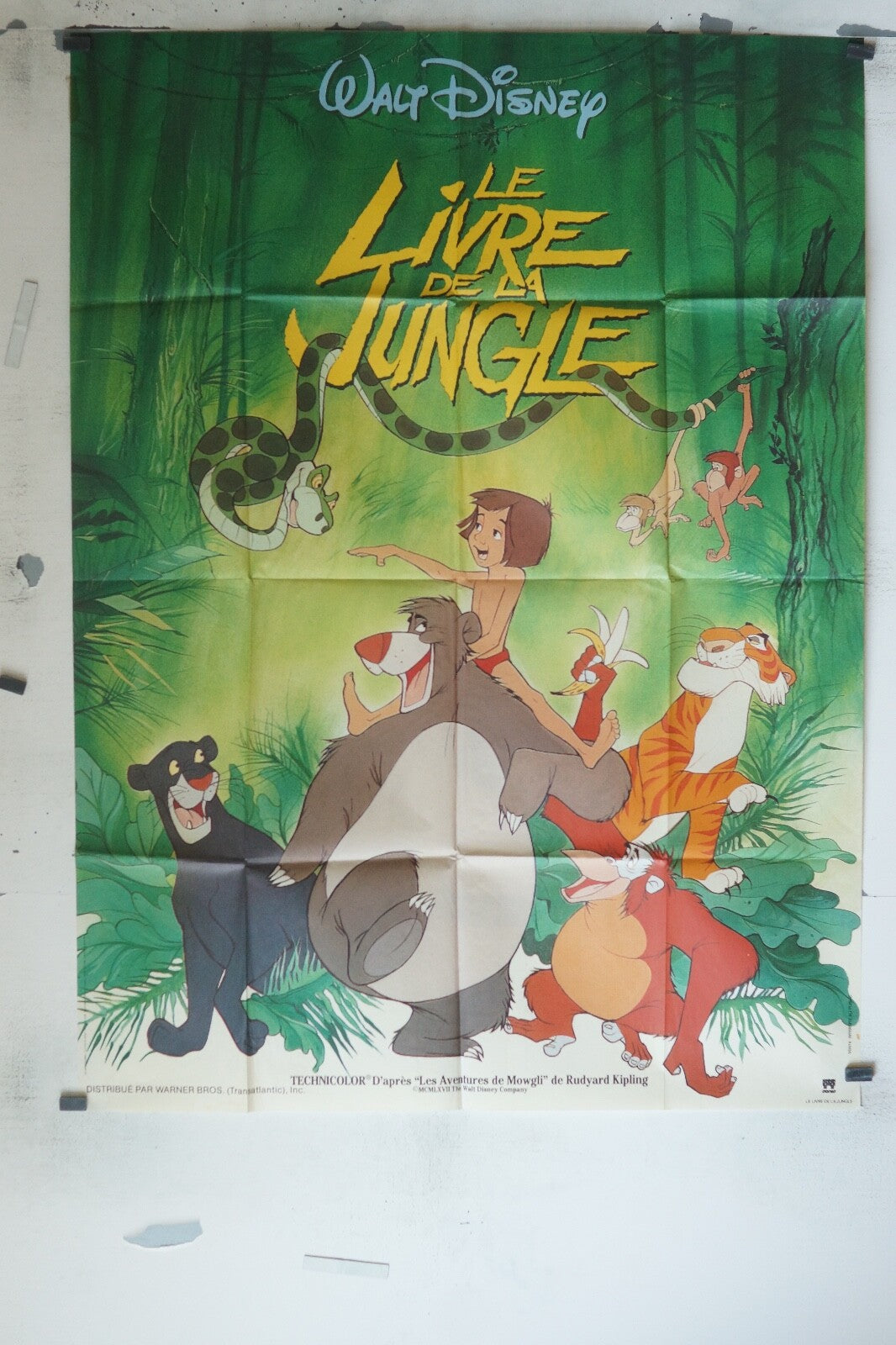 LE LIVRE DE LA JUNGLE MOVIE POSTER ORIGINAL 120x160 WALT DISNEY