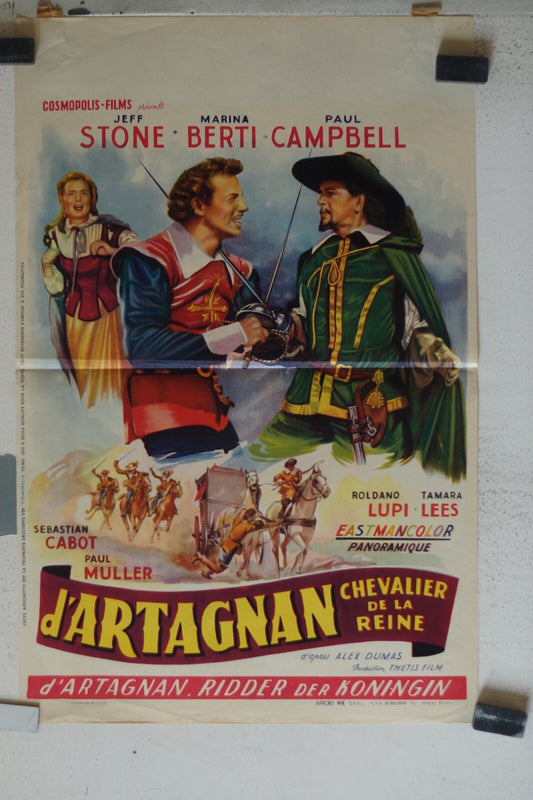 D’ARTAGNAN CHEVALIER DE LA REINE (BELGE) MOVIE POSTER ORIGINAL 55x36 Jeff Stone 