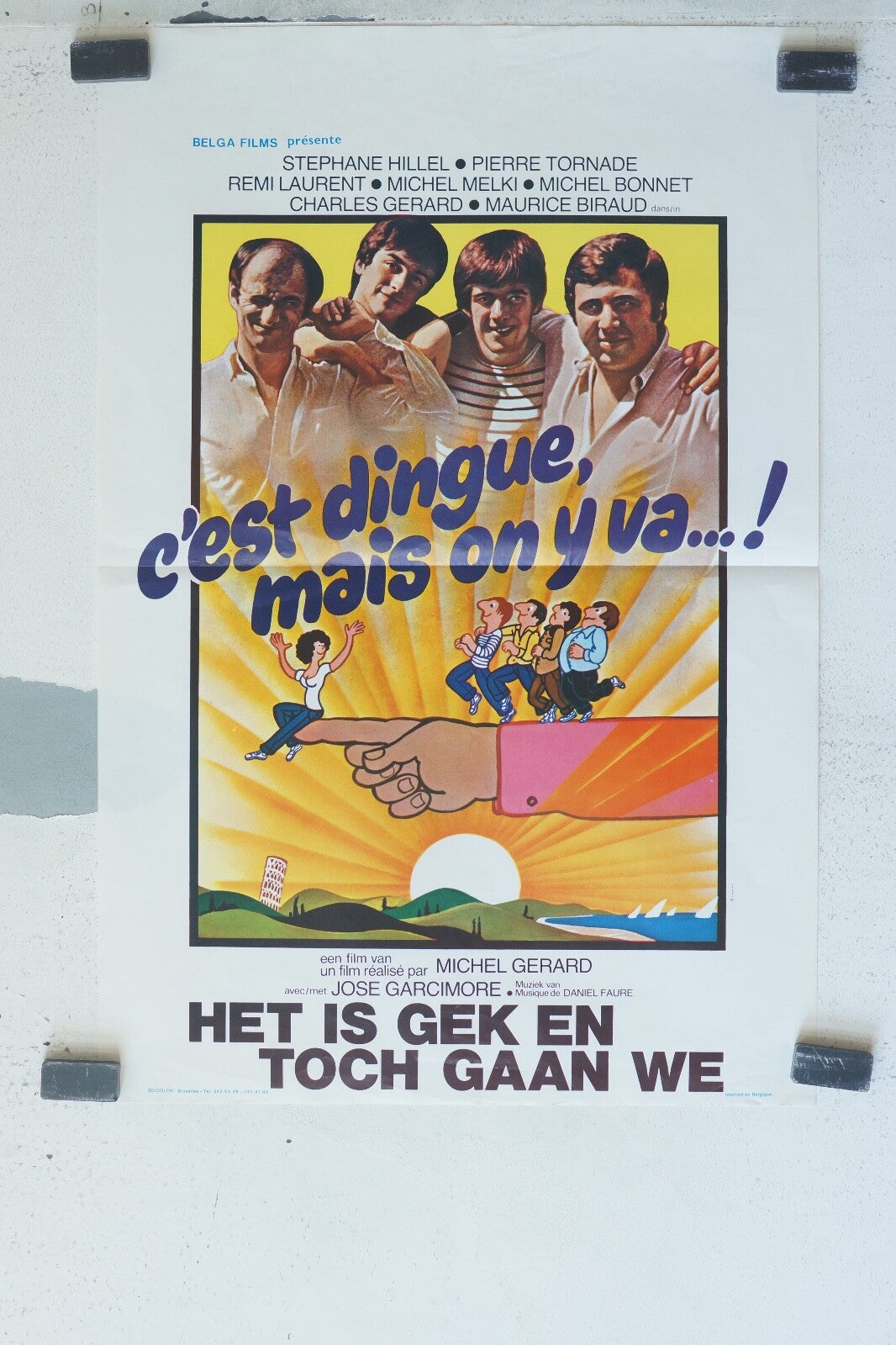 C’EST DINGUE, MAIS ON Y VA… (BELGE), 1979 MOVIE POSTER ORIGINAL 37 X 55 JACK