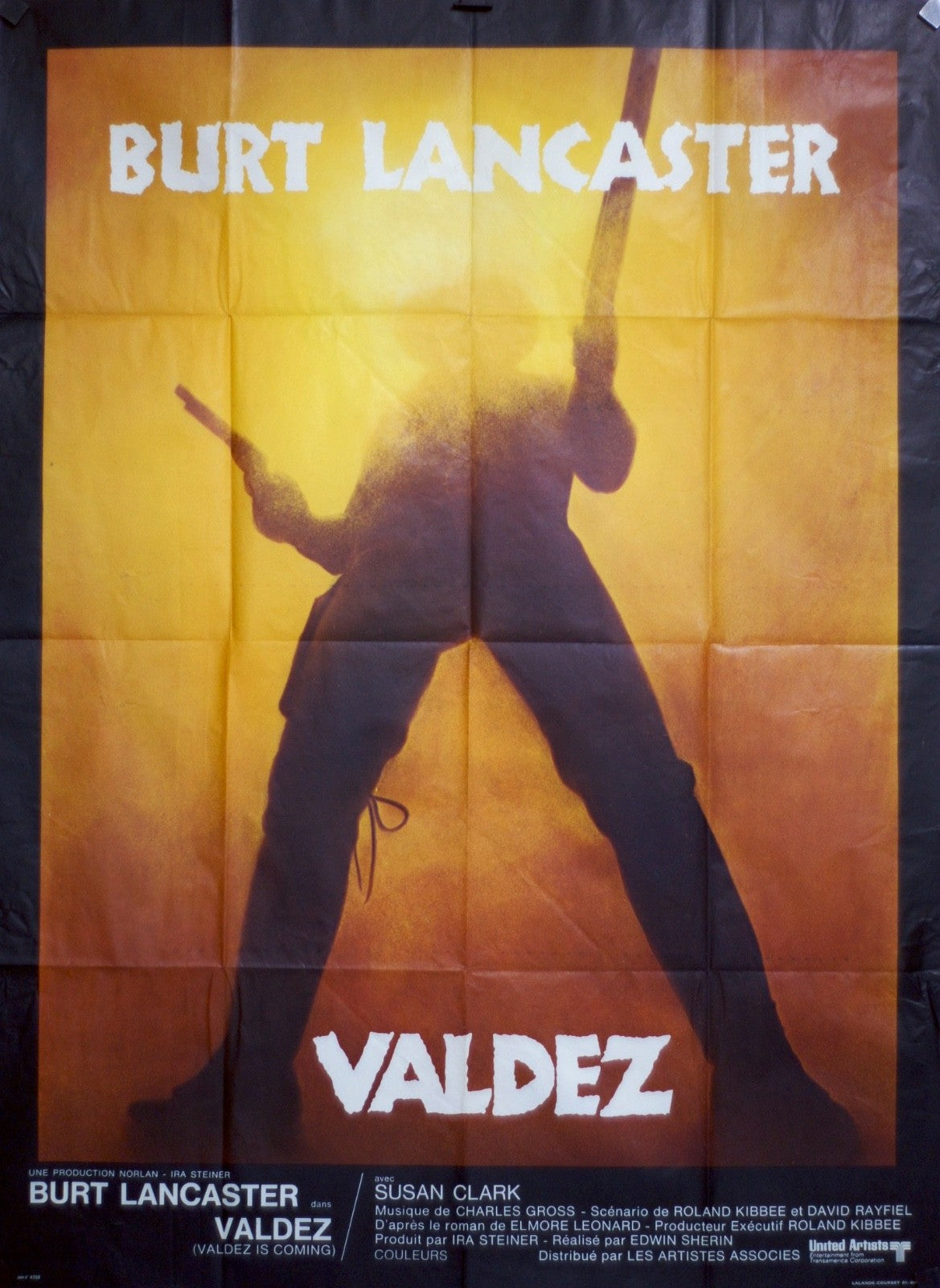 VALDEZ BURT LANCASTER MOVIE POSTER ORIGINAL 120x160