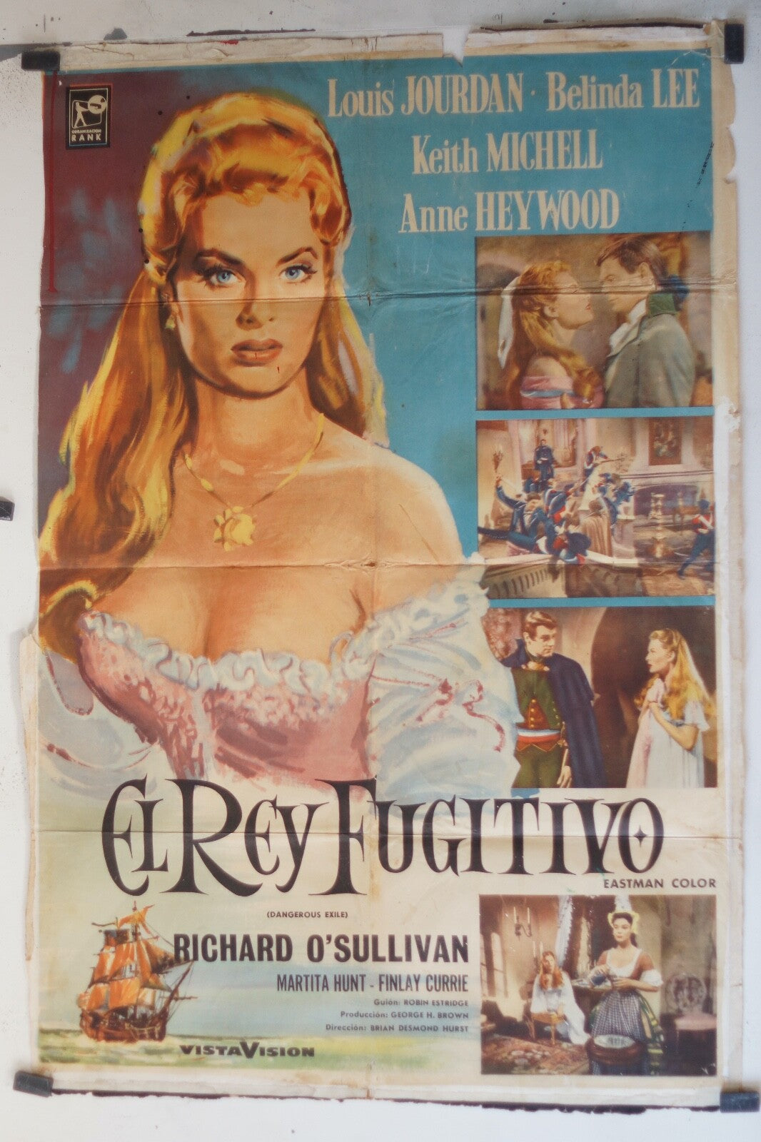 EL REY FUGITIVO (70X100)ORIGINAL MOVIE POSTER LOUIS JOURDAN – BELINDA BEE