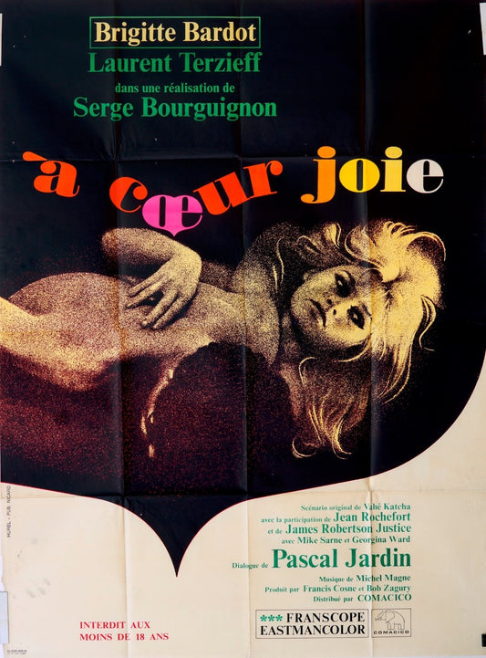 A CŒUR JOIE MOVIE POSTER ORIGINAL 120x160 Catherine Deneuve , Vittorio Gassman