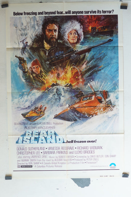 BEAR ISLAND ORIGINAL MOVIE POSTER 68x104 Donald Sutherland , Vanessa Redgrave