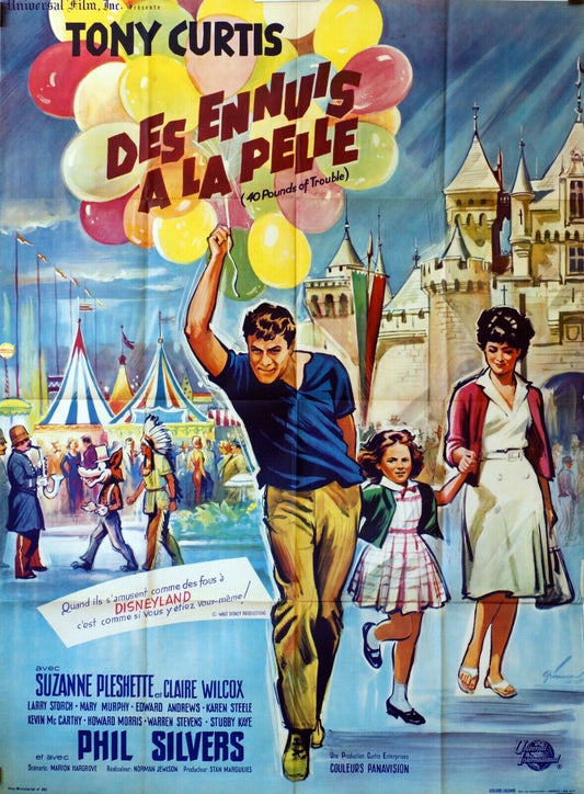 DES ENNUIS À LA PELLE MOVIE POSTER ORIGINAL 120x160 TONY CURTIS