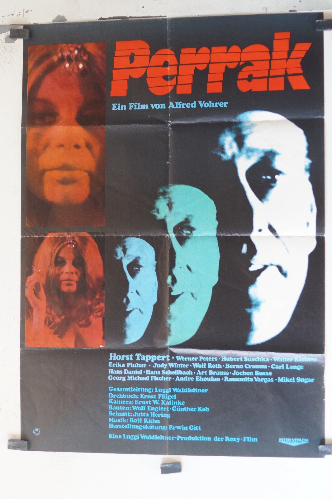 PERRAK MOVIE POSTER ORIGINAL (60X80) WERNER PETERS – HUBERT SUSCHKA