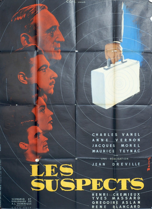 LES SUSPECTS CHARLES VANEL MOVIE POSTER ORIGINAL 120x160