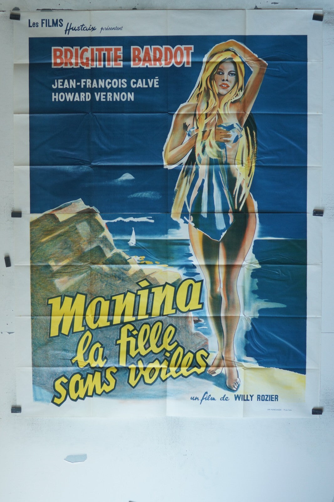 MANINA LA FILLE SANS VOILES POSTER ORIGINAL120x160, IN 2 PARTS, B.BARDOT