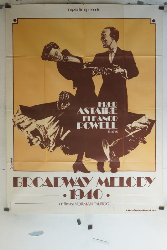 BROADWAY MELODY 1940 ORIGINAL MOVIE POSTER 120X160 FRED ASTAIRE