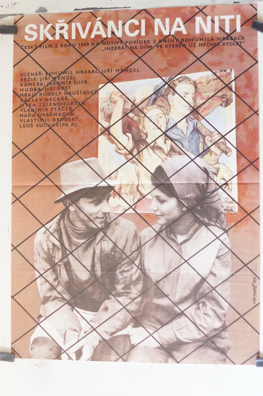 SKŘIVÁNCI NA NITI 70x100 ORIGINAL MOVIE POSTER Jiří Menzel, Rudolf Hrušínský,