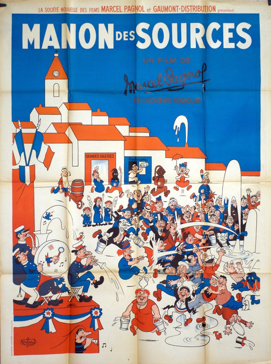 MANON DES SOURCES MOVIE POSTER ORIGINAL 120x160 MARCEL PAGNOL