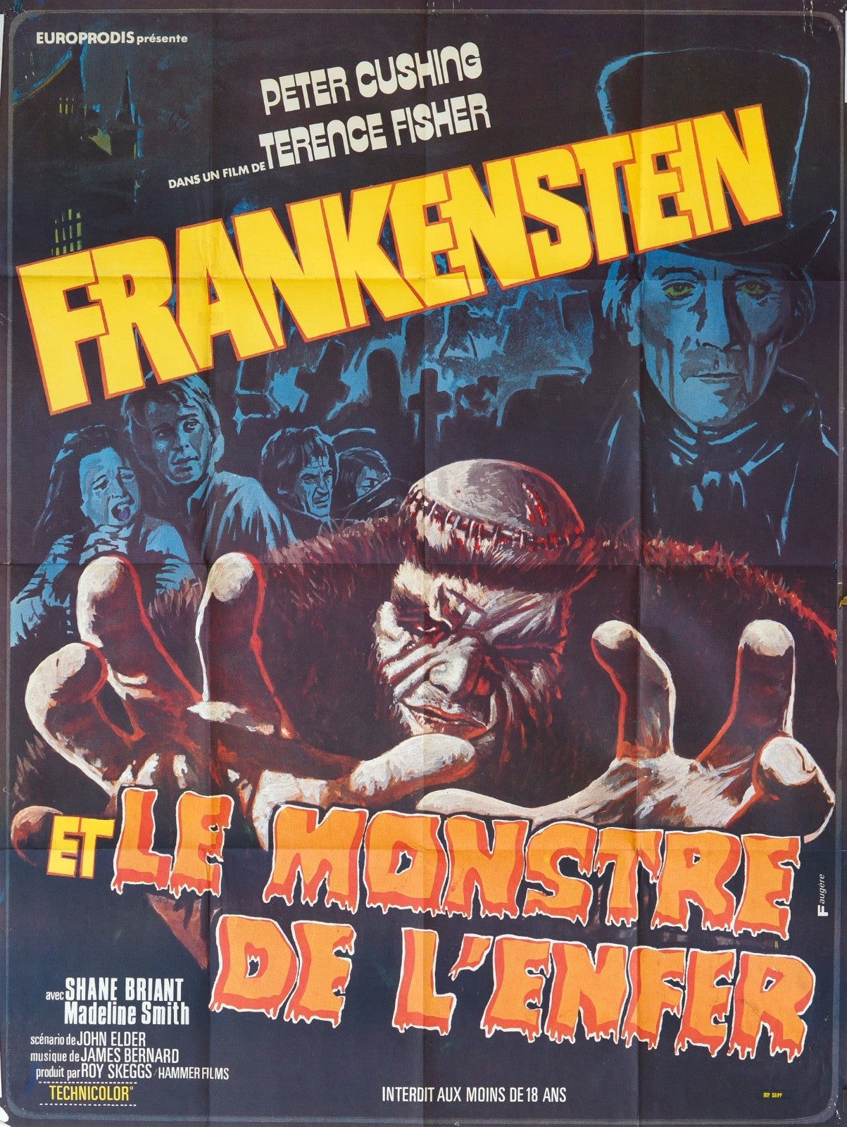 FRANKENSTEIN ET LE MONSTRE DE L’ENFER PETER ORIGINAL POSTER ORIGINAL 120x160