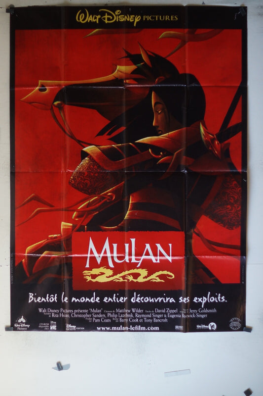 MULAN MOVIE POSTER ORIGINAL 120x160 Barry Cook / Walt Disney Pictures 