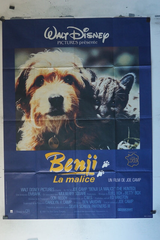 BENJI LA MALICE MOVIE POSTER ORIGINAL 120x160 JOE CAMP