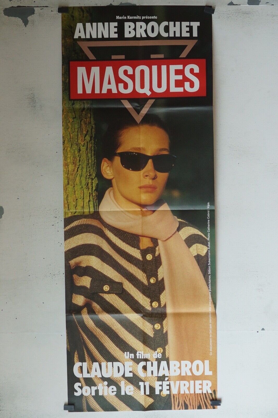 MASQUES MOVIE POSTER ORIGINAL 60x160 ANNE BROCHET