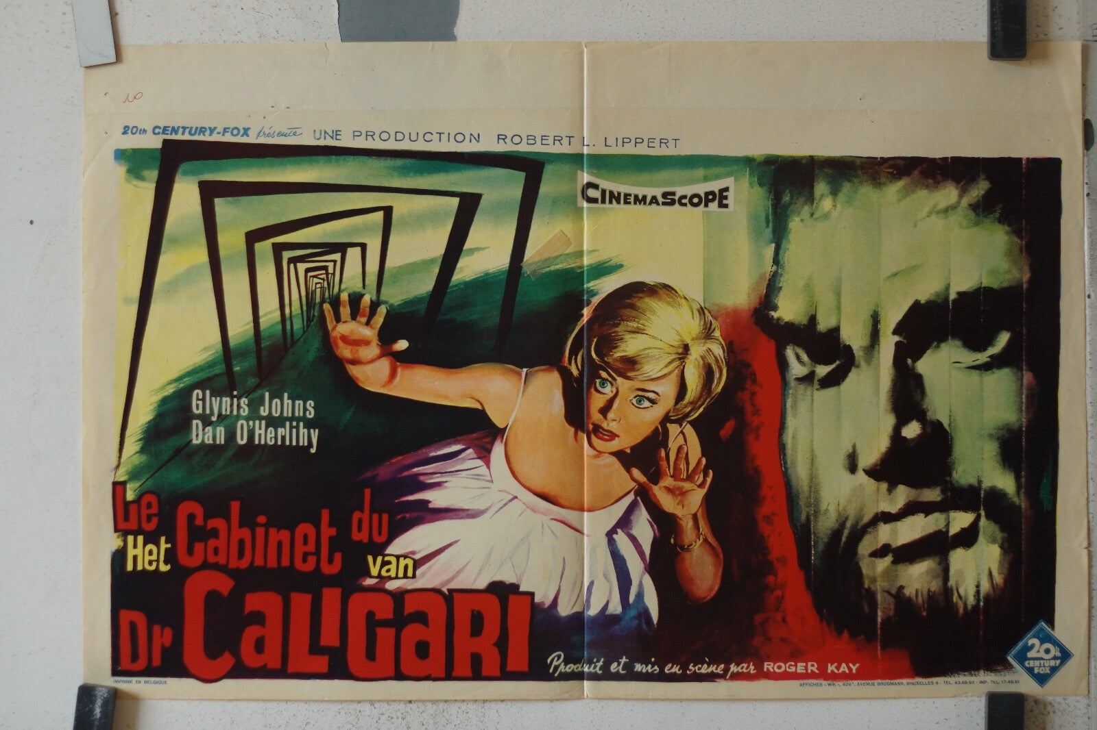 CABINET DU DR CALIGARI (LE) (BELGE) MOVIE POSTER ORIGINAL 55x36 Glynis Johns 