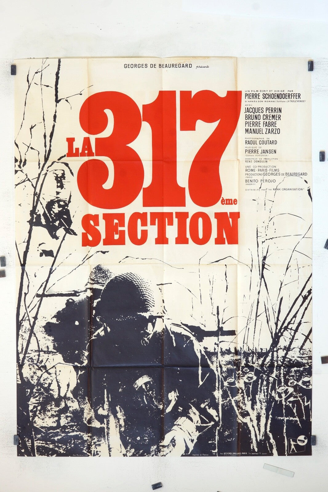 LA 317 EME SECTION JACQUES PERRIN ORIGINAL MOVIE POSTER 120x160