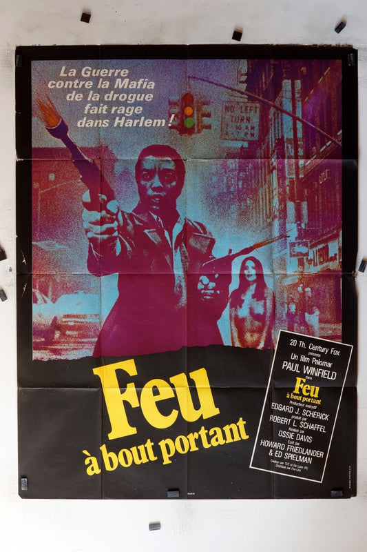 FEU À BOUT PORTANT PAUL WINFIELD MOVIE POSTER ORIGINAL 120x160