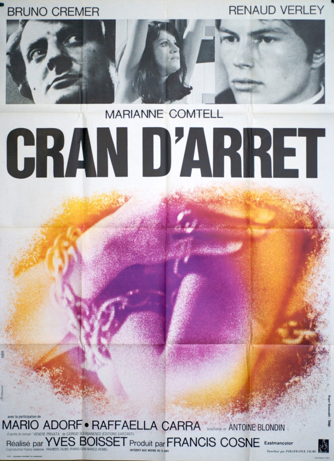 CRAN D’ARRÊT MOVIE POSTER ORIGINAL (120X160) BRUNO CREMER