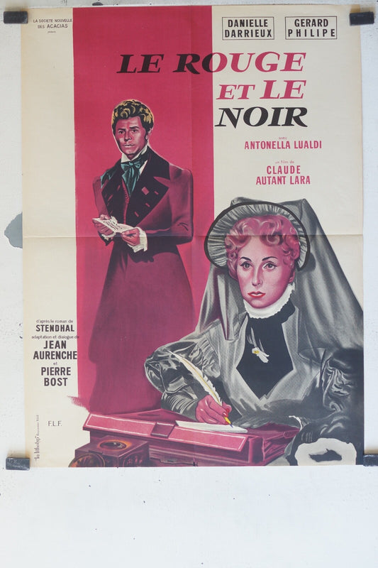 ROUGE ET LE NOIR (LE) MOVIE POSTER ORIGINAL (60X80) Danielle Darrieux ,