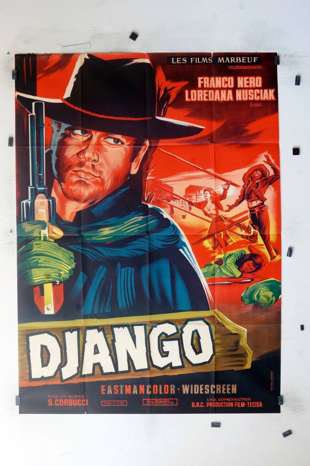 DJANGO FRANCO NERO MOVIE POSTER ORIGINAL (120X160)
