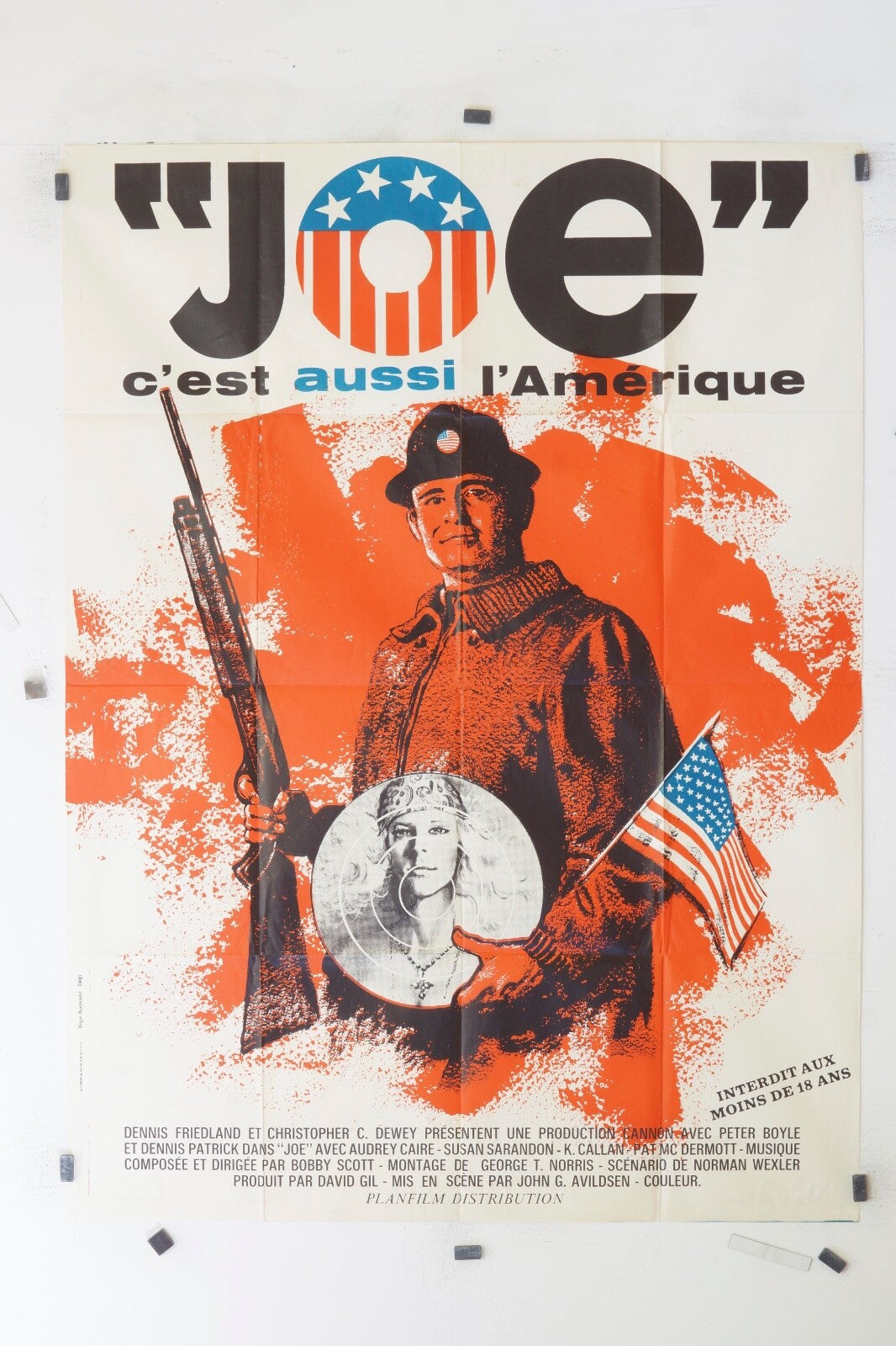 JOE C’EST AUSSI L’AMÉRIQUE DENNIS FRIEDLAND MOVIE POSTER ORIGINAL 120x160
