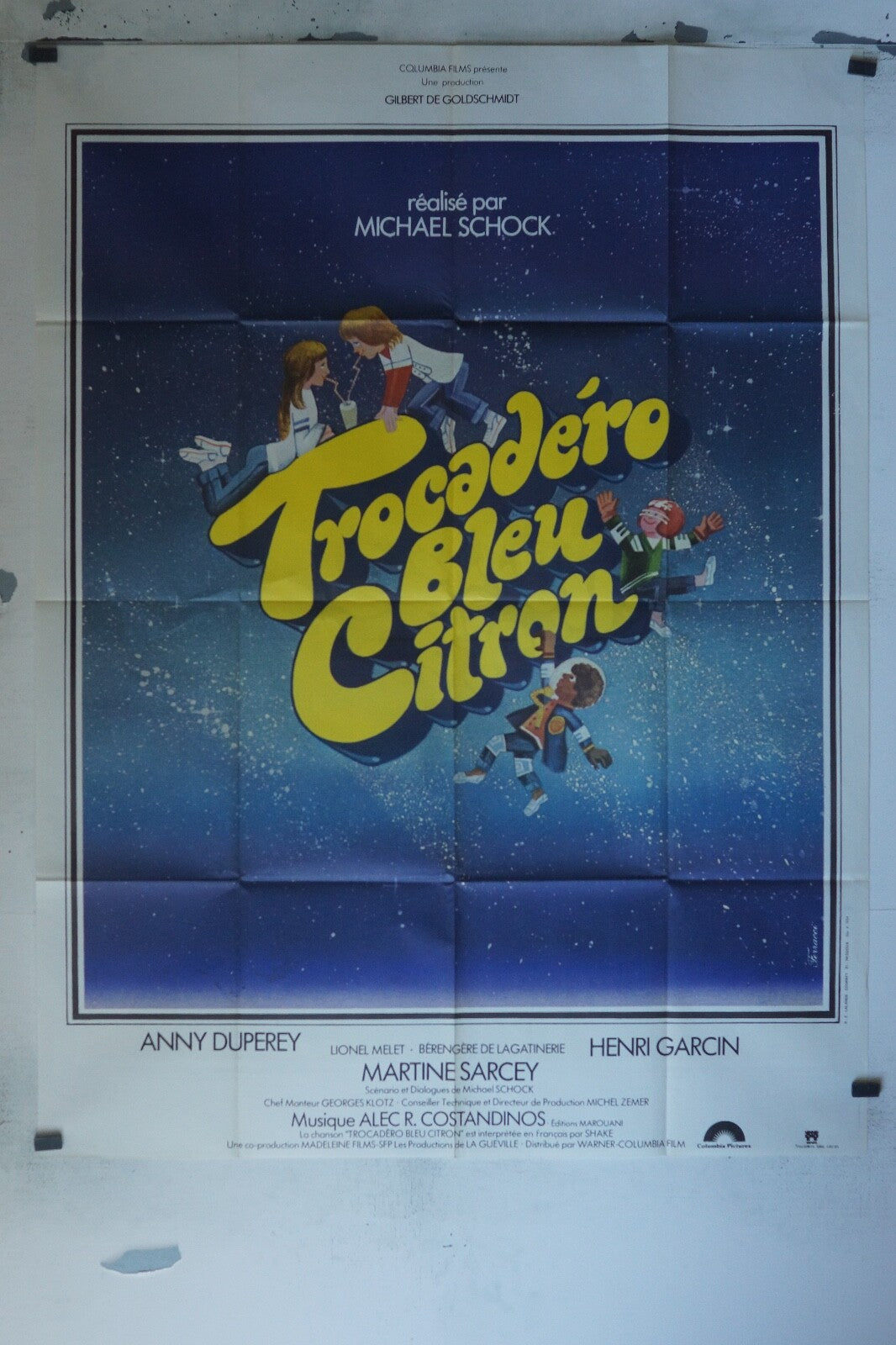 TROCADÉRO BLEU CITRON MOVIE POSTER ORIGINAL 120x160 ANNY DUPEREY