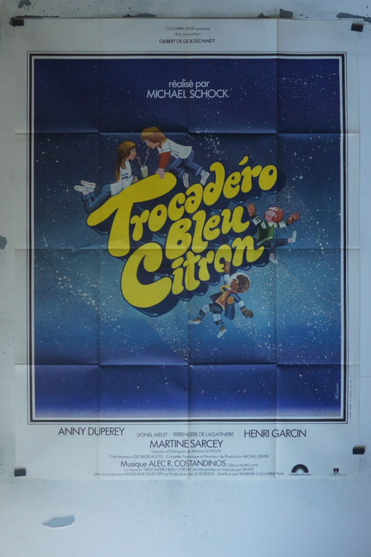 TROCADÉRO BLEU CITRON MOVIE POSTER ORIGINAL 120x160 ANNY DUPEREY
