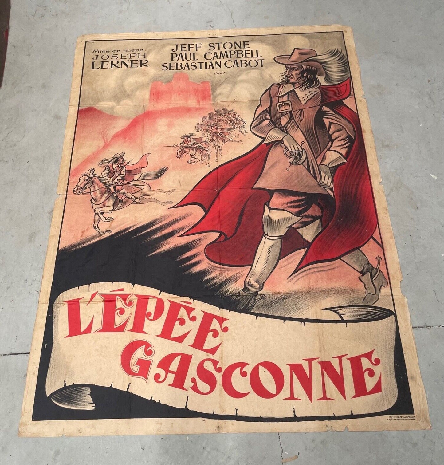 L’ÉPÉE GASCONNE MOVIE POSTER ORIGINAL (120x160) JOSEPH LERNER