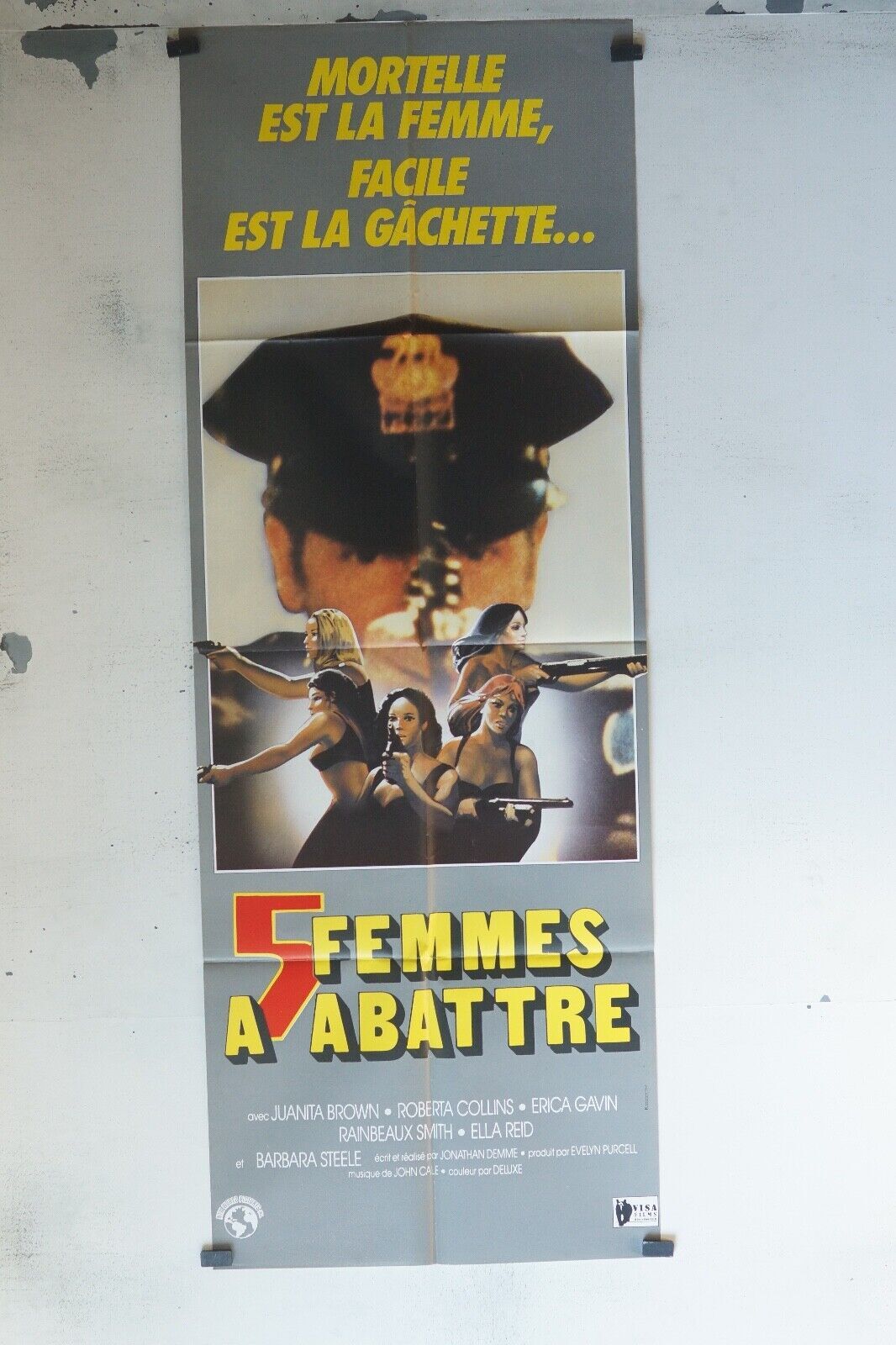 5 FEMMES A ABATTRE MOVIE POSTER ORIGINAL 60x160 ROBERTA COLLINS