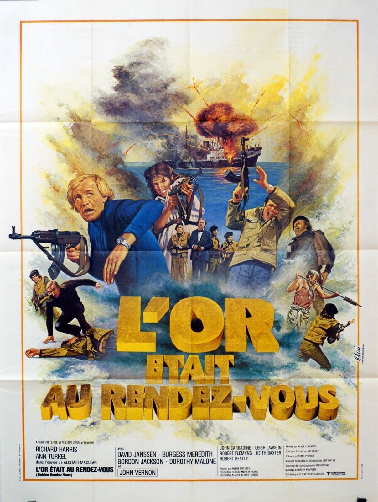 L’OR ÉTAIT AU RENDEZ-VOUS MOVIE POSTER ORIGINAL 120x160 RICHARD HARRIS