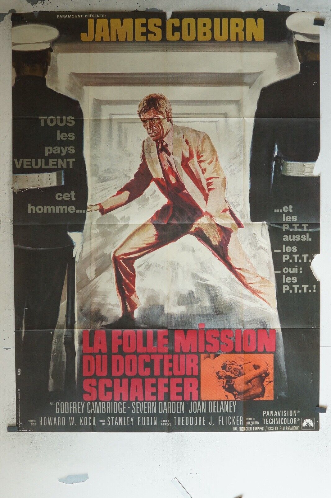 LA FOLLE MISSION DU DOCTEUR SCHAEFER MOVIE POSTER ORIGINAL 120x160 CHARLES