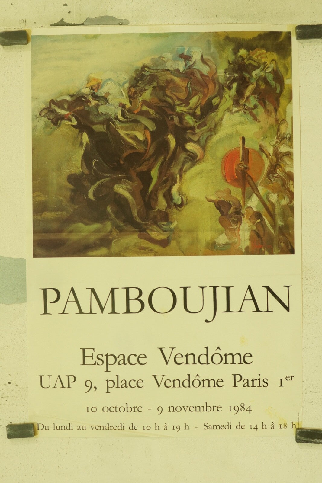 AFFICHE PAMBOUJIAN, ESPACE VENDÔME, EXPOSITION DE PEINTURE (40X60)