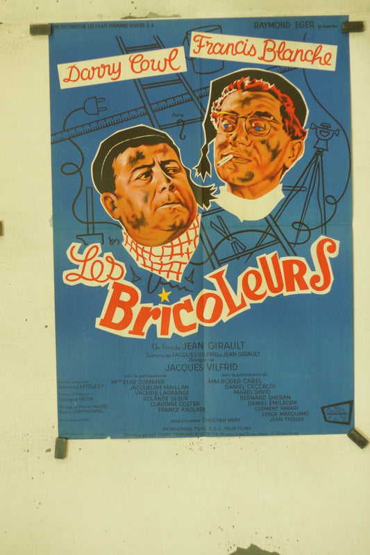 LES BRICOLEURS MOVIE POSTER ORIGINAL (60X80) DARRY COWL – FRANCOIS BLANCHE