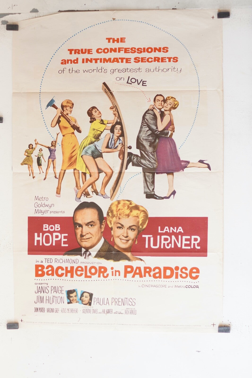 BACHELOR IN PARADISE (70X100) ORIGINAL MOVIE POSTER BOB HOPE – LANA TURNER