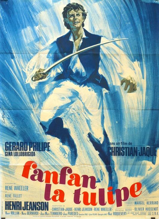 FANFAN LA TULIPE MOVIE POSTER ORIGINAL (120X160) GERARD PHILIPPE