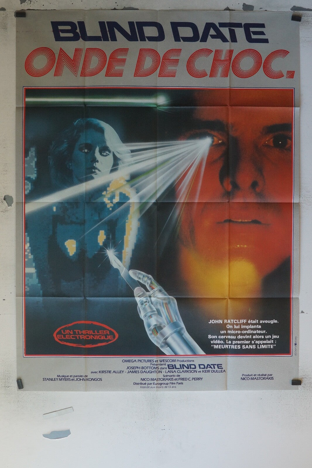 ONDE DE CHOC MOVIE POSTER ORIGINAL 120x160 BLIND DATE
