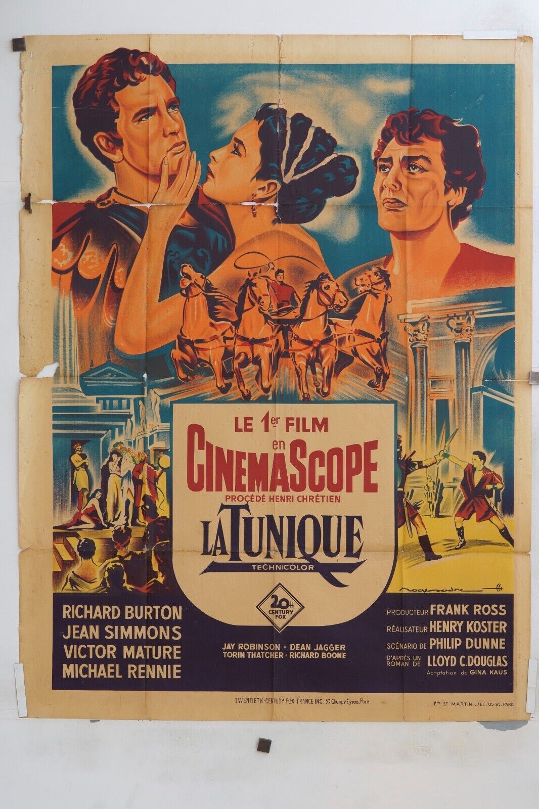 LA TUNIQUE POSTER ORIGINAL 120x160 RICHARD BURTON