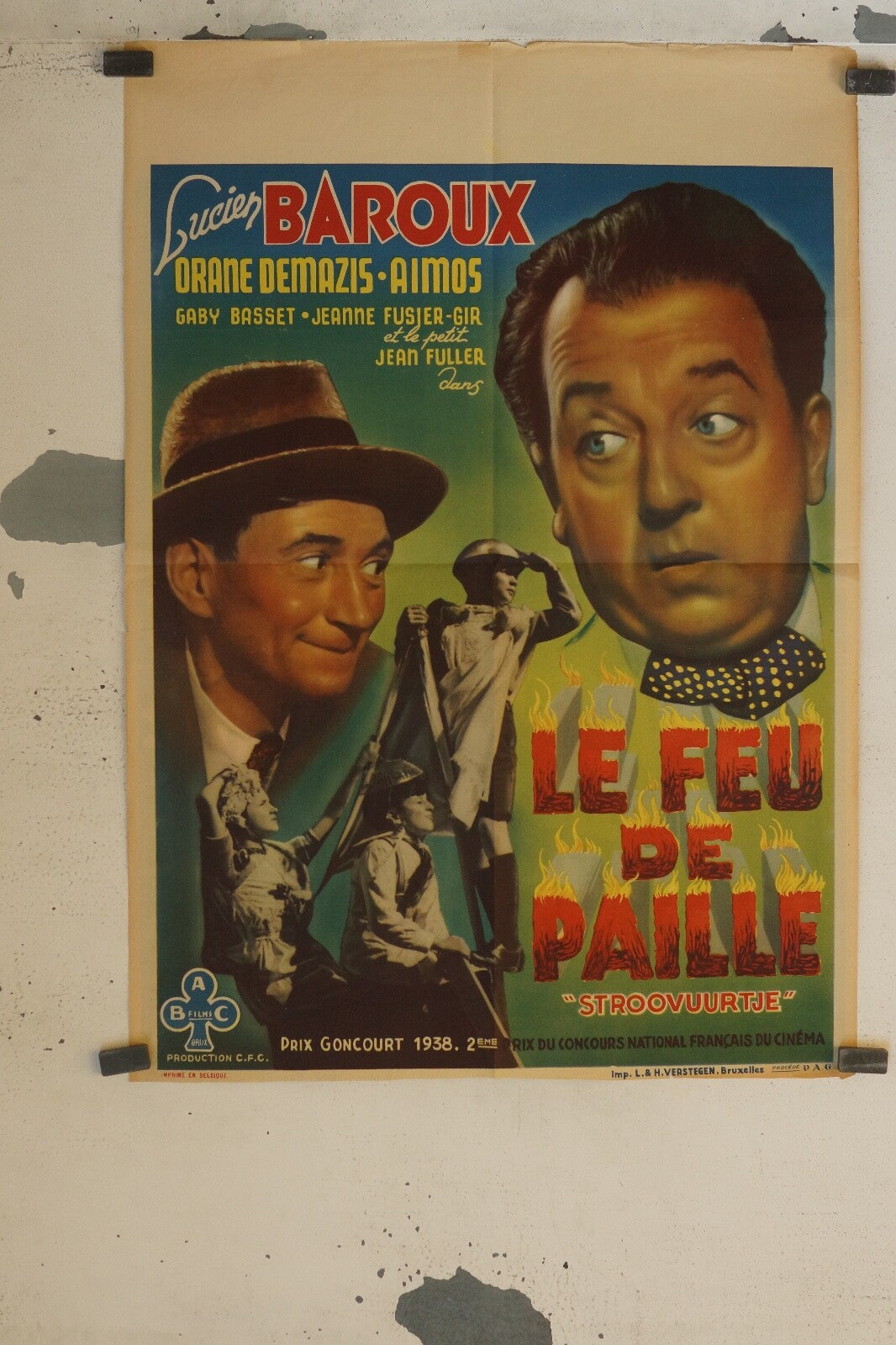 2 FILMS : LA CHANTEUSE DE L’OPÉRA) –LE FEU DE PAILLE (2 FILMS) BELGIUM (59X84)