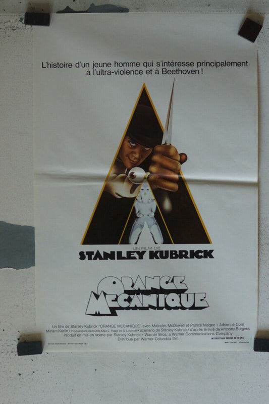ORANGE MÉCANIQUE MOVIE POSTER ORIGINAL (55X37) STANLEY KUBRICK