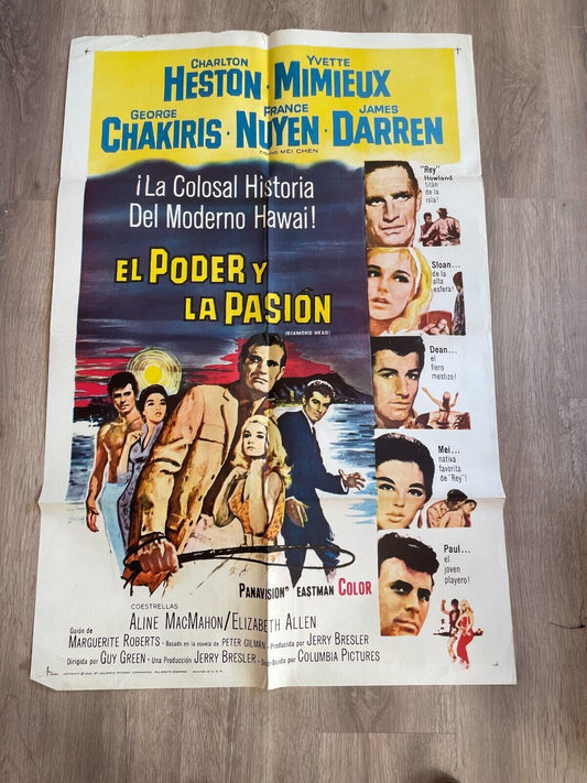 EL PODER Y LA PASION 70X100 original CHARLTON HESTON
