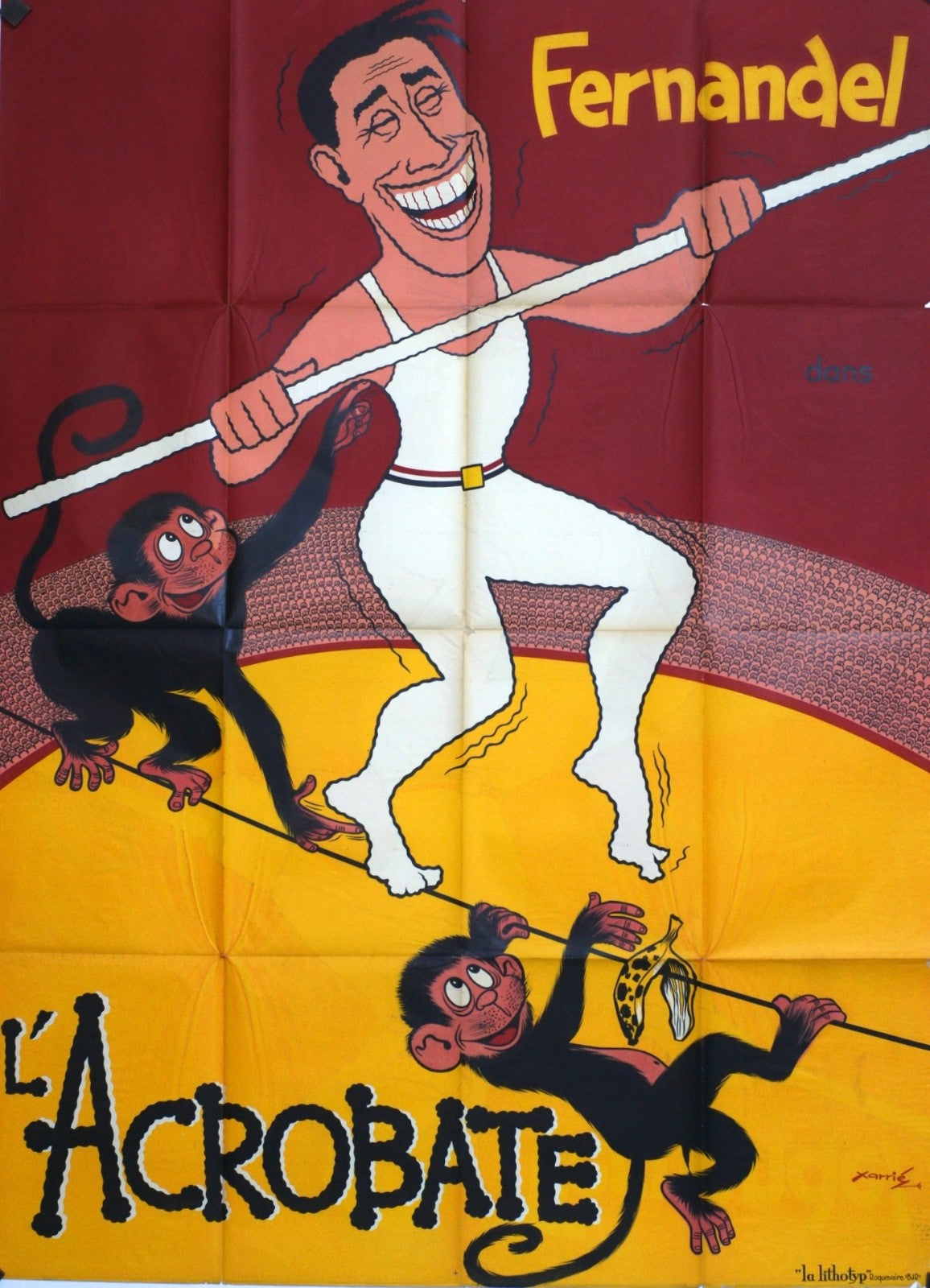 A L’ACROBATE FERNANDEL MOVIE POSTER ORIGINAL 120x160