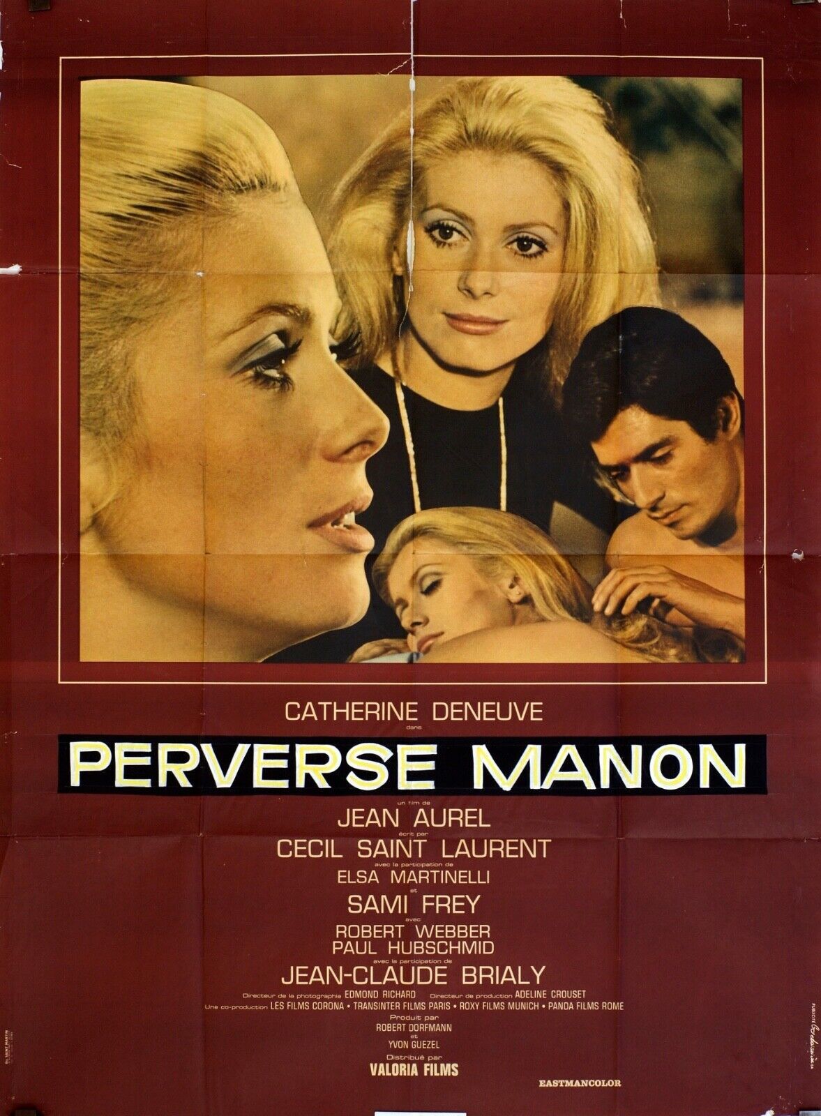 PERVERSE MANON ORIGINAL MOVIE POSTER 120x160 CATHERINE DENEUVE