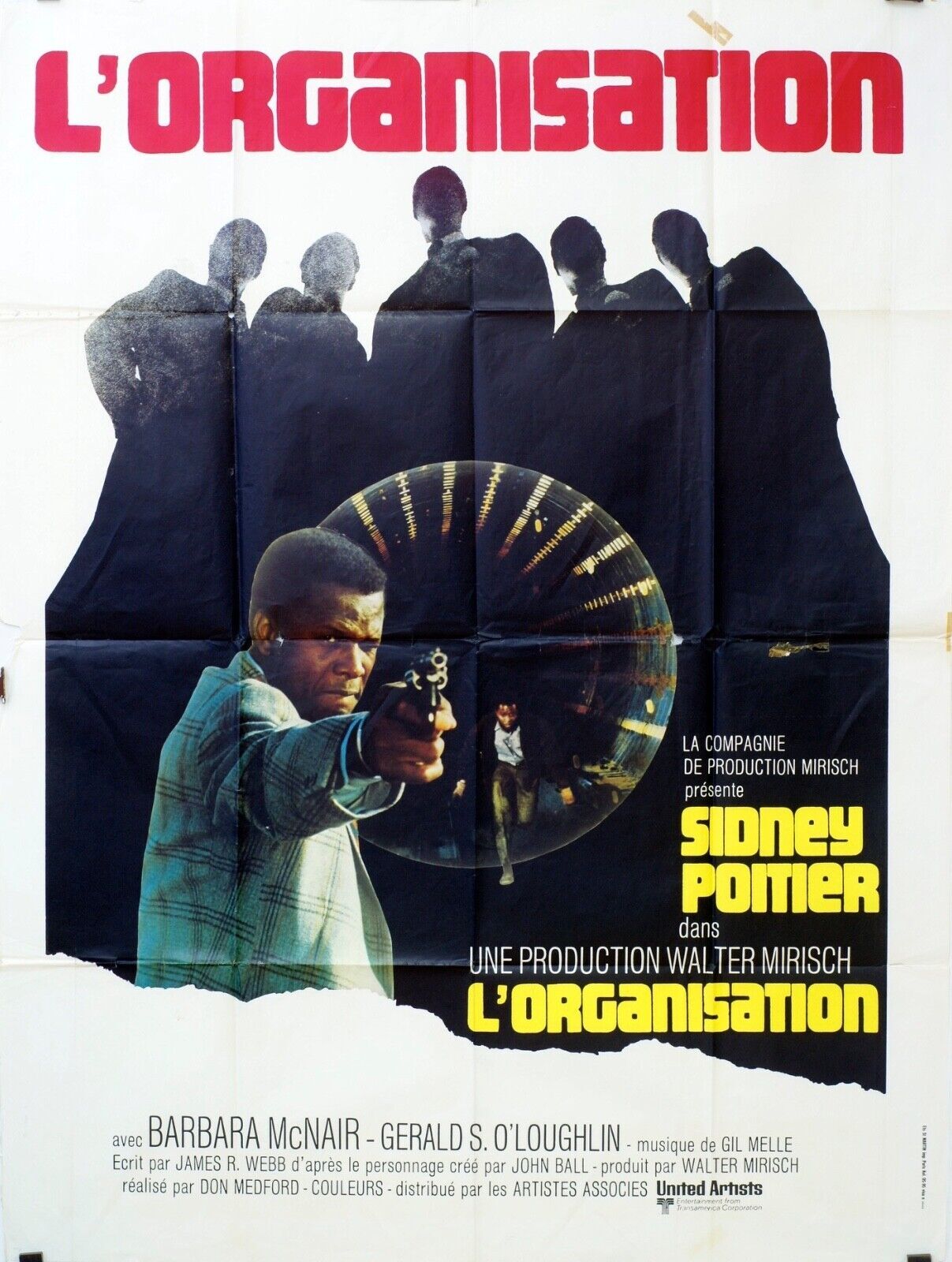L’ORGANISATION MOVIE POSTER ORIGINAL 120x160 SYDNEY POITIER