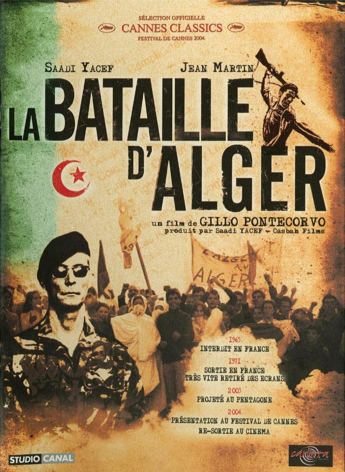 LA BATAILLE D’ALGER POSTER ORIGINAL (120X160) BRAHIM HAGGIAG