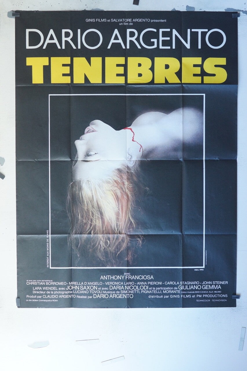 TÉNÈBRES MOVIE POSTER ORIGINAL 120x160 DARIO ARGENTO